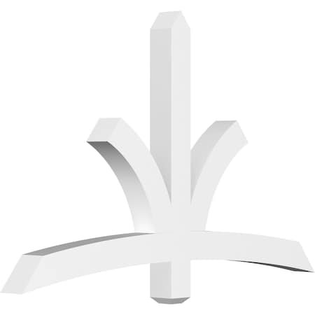 Davenport Architectural Grade PVC Gable Bracket, 60W X 37 1/2H X 4D X 4F, 15/12 Pitch